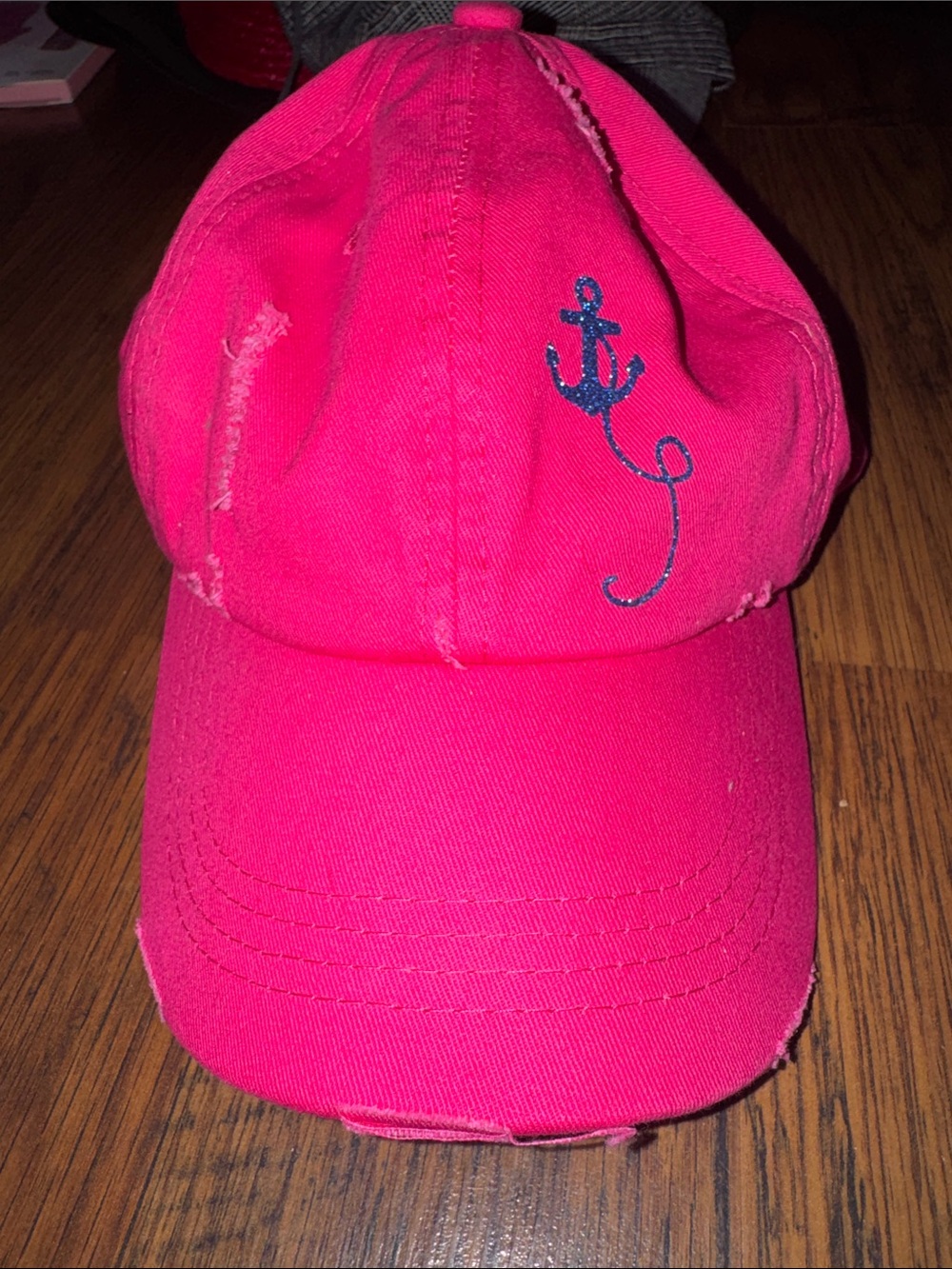 Pink Anchor Embroidered Baseball Cap C2.B1.M